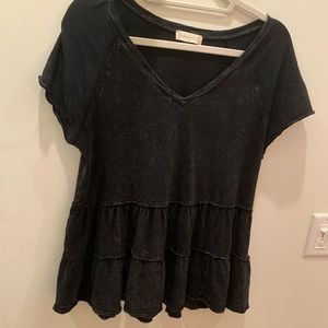 Altar’d State Black v-neck tiered top!